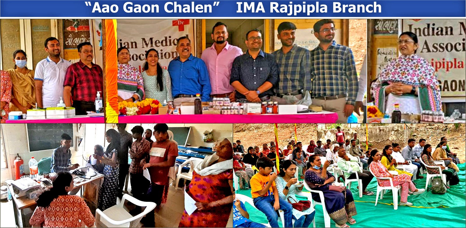 Rajpipla Branch tribal village diagnostics and health check drive.